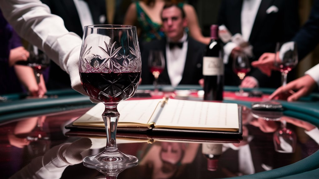 expensive wines during business meals