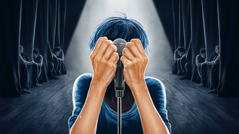 sing confidently despite stage fright